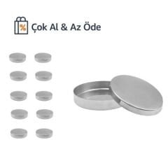 Paslanmaz Çelik Petri Kabı 80mm - Petri Kutusu Kapaklı 10AD/Pk Çok AL & Az Öde