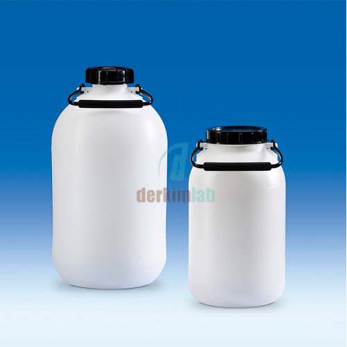 Bidon (Pe-Ld), Vidalı Kapaklı, Geniş Boyun, Taşıma Saplı  - 90 Mm 5 lt