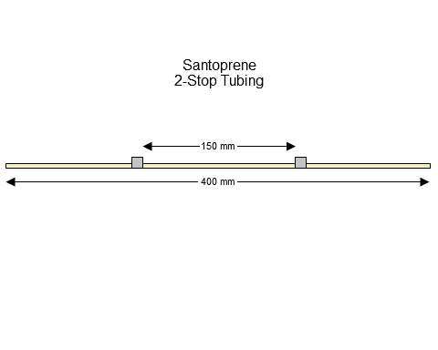 2-stop Santoprene Grey-Grey Pump Tubing PE