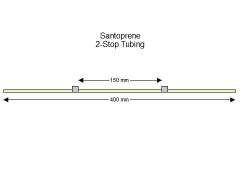 2-stop Santoprene Grey-Grey Pump Tubing PE