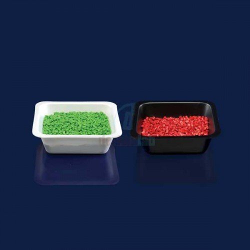 Tartım Kabı, P.S, Kare Form, Beyaz, 250 ml100 Adet / Paket