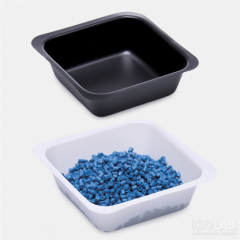 Tartım Kabı, P.S, Kare Form, Siyah, 100 ml- Gamma Steril 10 Adet / Paket