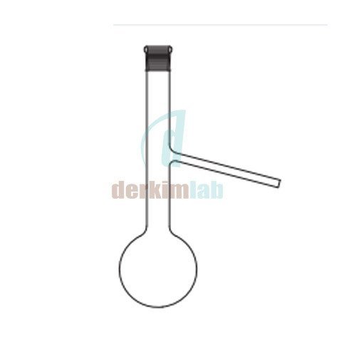 Engler distilasyon balonu , Şilifli 125 ml Hacim , NS :  19/26