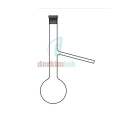 Engler distilasyon balonu , Şilifli 125 ml Hacim , NS :  19/26