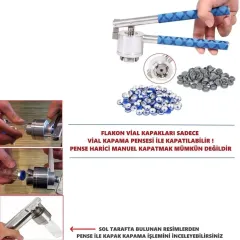 Kapaklı Tıpalı Cam Şişe 100 ml - Flakon Şişe 100Ad/Pk