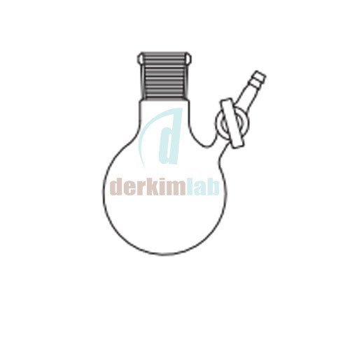 Azot (Schlenk) balonu , Cam Musluklu 50 ml Hacim, NS : 14,5/23