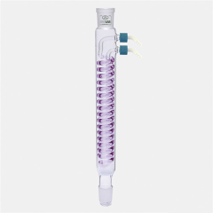 Isolab Soğutucu, Dimroth, 160 mm, Dişi Şilif : NS 29/32, Erkek Şilif : NS 29/32, P.P Yan Kol