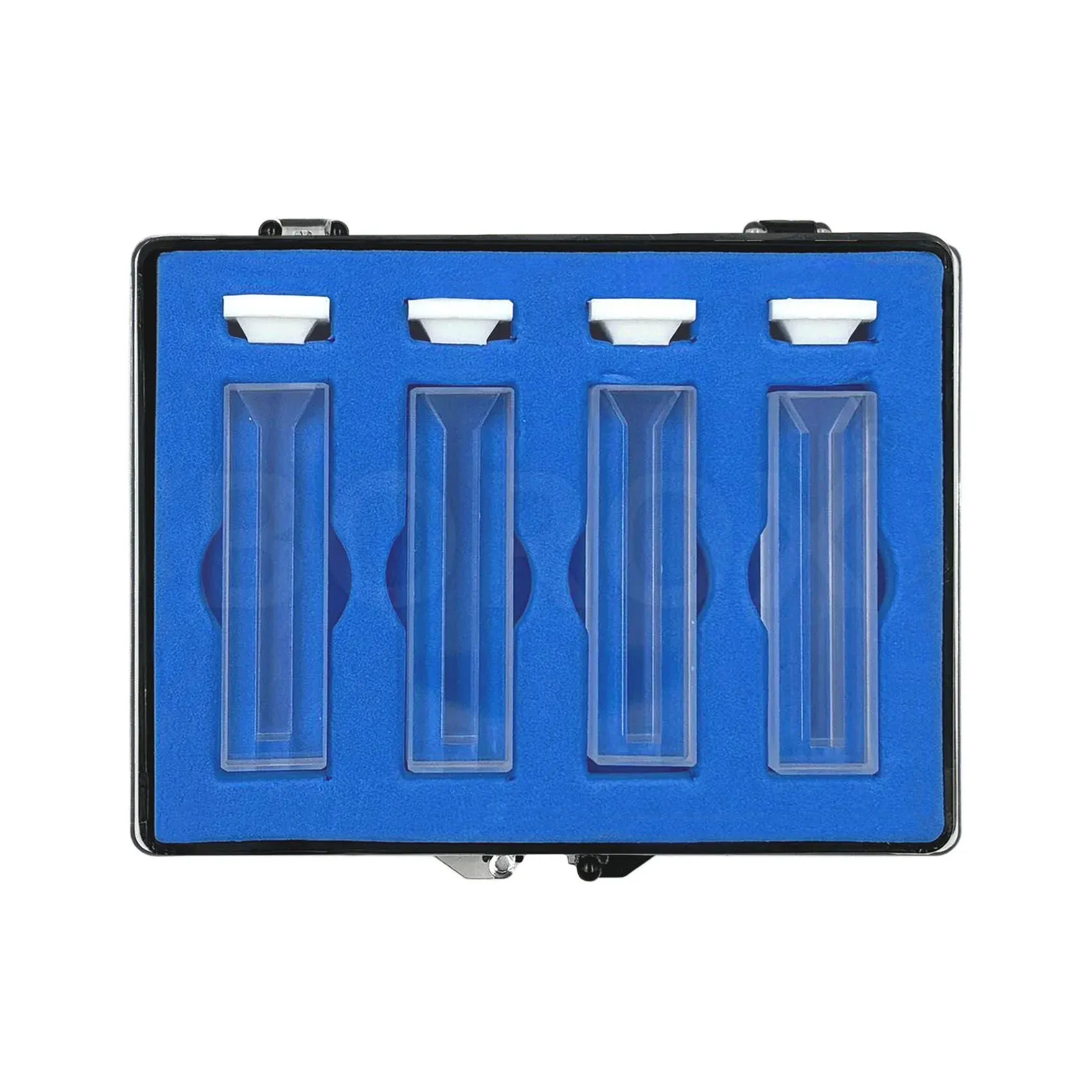 Cam Spektrofotometre Küveti - Semi Mikro 10 mm Işık Yollu 1.4 ml PTFE Kapaklı - 4 Adet