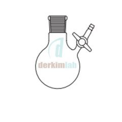 Azot (Schlenk) balonu , Teflon Musluklu 50 ml Hacim, NS : 29/32