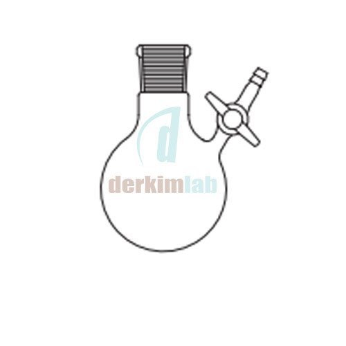 Azot (Schlenk) balonu , Teflon Musluklu 100 ml Hacim, NS : 29/32