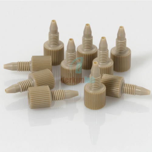 Fingertight One Piece 10-32 PEEK Male Nut/Ferrule
