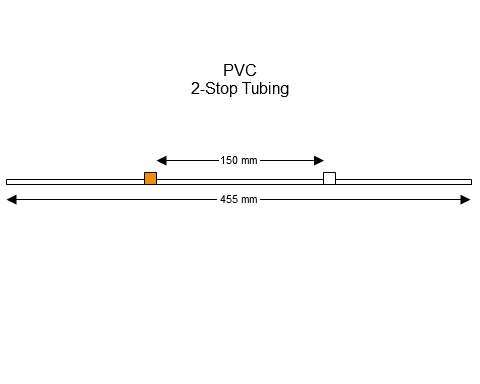 2-stop PVC Orange-White Pump Tubing PE
