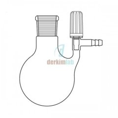 Azot (Schlenk) balonu, PTFE Valf musluklu 500 ml Hacim, NS : 29/32