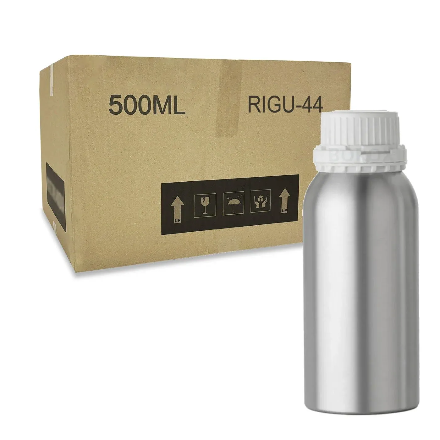 RIGU-31 Alüminyum Şişe 500 ml - Tıpalı ve Kapaklı Şişe Metal 100Ad