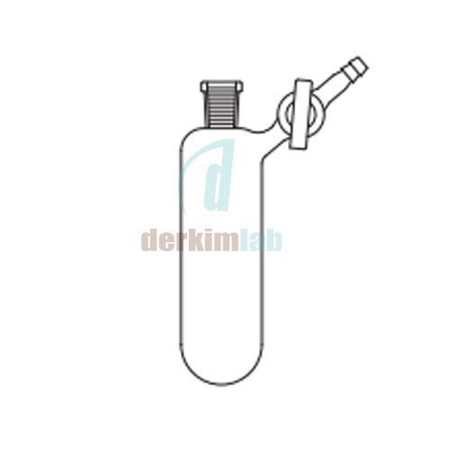 Azot (Schlenk) tüpü, Dişi şilifli, Cam Musluklu 25 ml Hacim, NS : 14,5/23