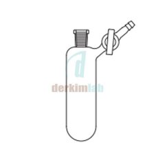 Azot (Schlenk) tüpü, Dişi şilifli, Cam Musluklu 25 ml Hacim, NS : 14,5/23