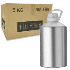 RIGU-60 Alüminyum Şişe 5LT - Tıpalı ve Kapaklı Bidon Metal 9Ad Çok AL & Az Öde