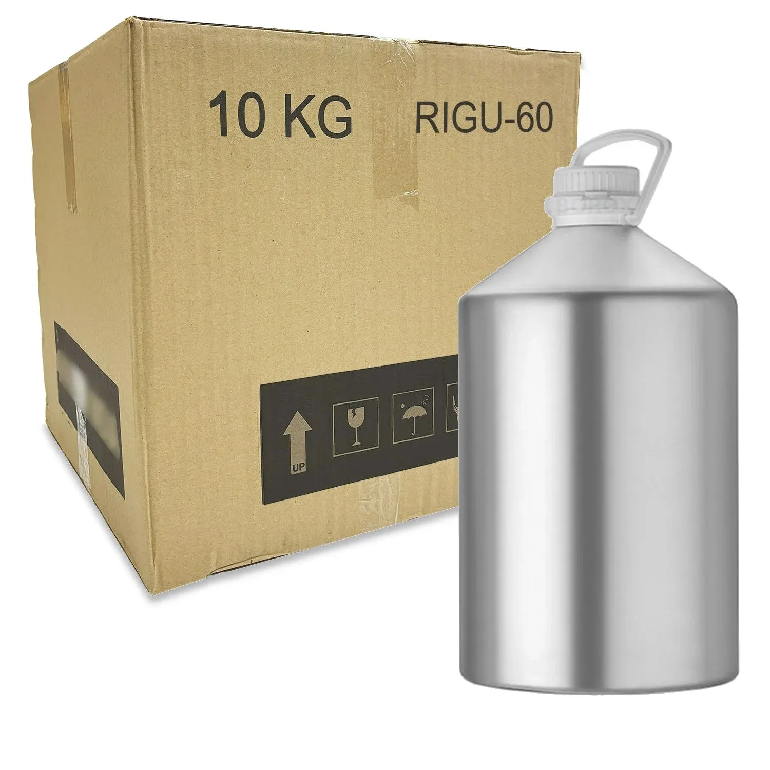 RIGU-60 Alüminyum Şişe 10 LT - Tıpalı ve Kapaklı Bidon Metal 4Ad Çok AL & Az Öde