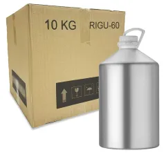 RIGU-60 Alüminyum Şişe 10 LT - Tıpalı ve Kapaklı Bidon Metal 4Ad Çok AL & Az Öde