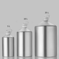 RIGU-60 Alüminyum Şişe 10 LT - Tıpalı ve Kapaklı Bidon Metal 4Ad Çok AL & Az Öde