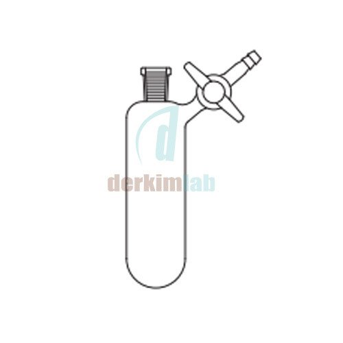 Azot (Schlenk) tüpü, Dişi şilifli, Teflon Musluklu 10 ml Hacim, NS : 14,5/23