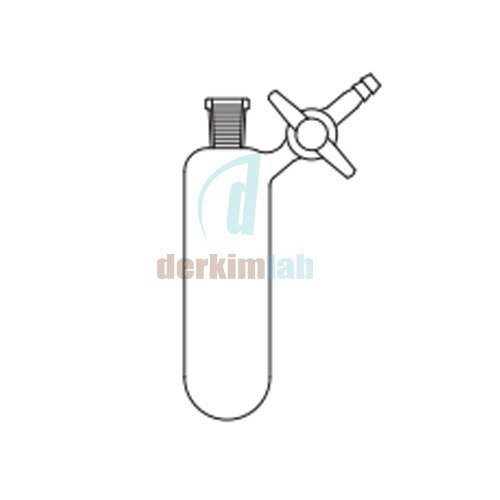 Azot (Schlenk) tüpü, Dişi şilifli, Teflon Musluklu 100 ml Hacim, NS : 14,5/23