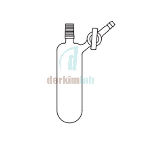 Azot (Schlenk) tüpü, Erkek şilifli, Cam musluklu 10  ml Hacim, NS : 14,5/23