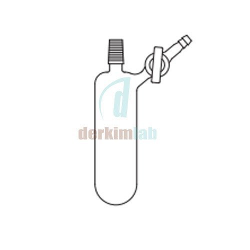Azot (Schlenk) tüpü, Erkek şilifli, Cam  musluklu 100  ml Hacim, NS : 14,5/23