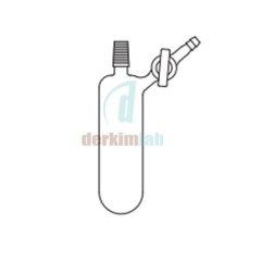 Azot (Schlenk) tüpü, Erkek şilifli, Cam  musluklu 100  ml Hacim, NS : 14,5/23