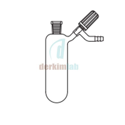 Azot (Schlenk) tüpü, Valf musluklu, Dişi  10  ml Hacim, NS : 14,5/23