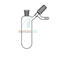 Azot (Schlenk) tüpü, Valf musluklu, Dişi  10  ml Hacim, NS : 14,5/23
