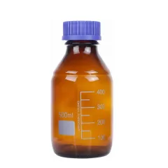 Amber Cam Şişe 500 ml - Vida Kapaklı Boş Numune Şişesi - Otoklav Şişe 10Ad Çok AL & Az Öde