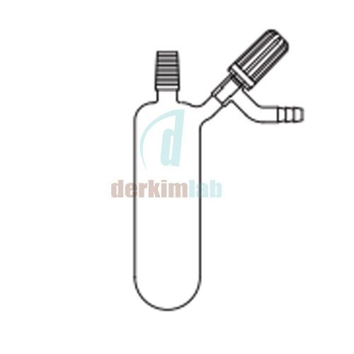 Azot (Schlenk) tüpü, Valf musluklu, Erkek şilifli 10  ml Hacim, NS : 14,5/23
