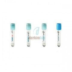 Vakumlu Sodyum Sitratlı Tüp, 4,5 ml, 13 X 75 mm, % 3.2, Şeffaf Açık Mavi (1000 Ad./Pk)