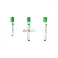 Vakumlu Lityum Heparinli Tüp, 9 ml, 16 X 100 mm, Yeşil (1000 Ad./Pk)
