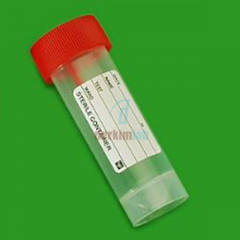 Numune Kabı, Hacim 25 ml, Kaşıklı, Steril, Etiketli, 50 Ad.