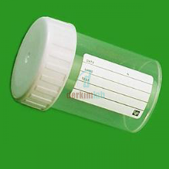 Numune Kabı, Plastik, PP, Hacim 60 ml, Etiketli, 50 Ad.