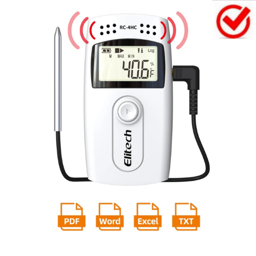 RC-4HC Mini Sıcaklık ve Nem Kayıt Cihazı Datalogger Dahili Prob-30°C +60°C Harici Sensör -40°C+85°C Kalibrasyon Belgeli