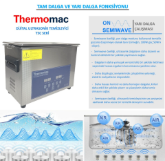 Ultrasonik Temizleyici Banyo - Yıkama Cihazı Sepetli 30L, 20°C -80°C