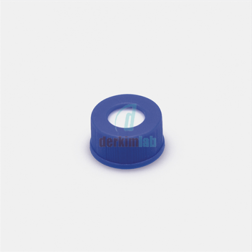 Isolab Standart Vial Kapağı, Vida Kapak, Ptfe Silikon, Mavi (100 adet / paket )
