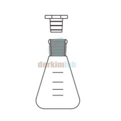 Erlen, Şilifli, Plastik kapaklı 100 ml Hacim, NS : 19/26