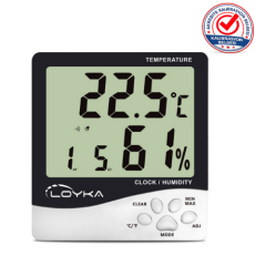 Loyka H100 Plus Dijital Sıcaklık ve Nem Ölçer -10°C . . . +50°C – Kalibrasyon Sertifikalı