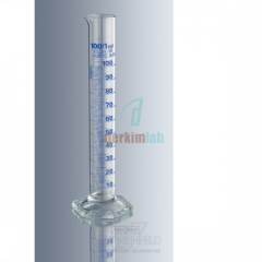 Mezür, Cam, A Sınıfı, Uzun Form, Mavi Renk Taksimatlı, 1000 ml