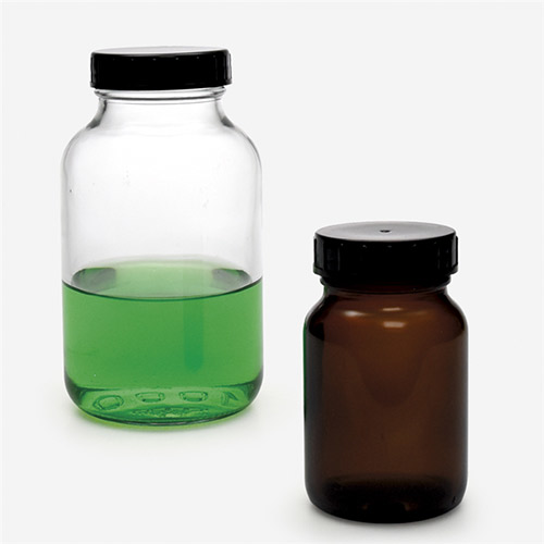 Isolab Şişe, Geniş Boyunlu, Nötr Cam, Amber, 250 ml- Gl 55, Çap 70 mm, Yükseklik 113 mm