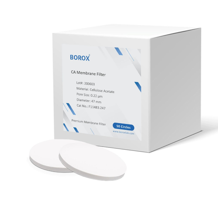 Borox CE Membran Filtre 0.45 µm 47 mm – Selüloz Asetat Membran Filtre – 50 Adet