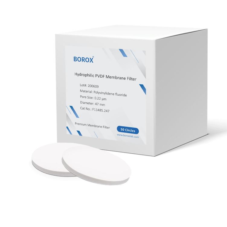 Borox PVDF Membran Filtre 0.45 µm 47 mm –  Polivinilidin Florür PVDF Membran Filtre – 50 Adet