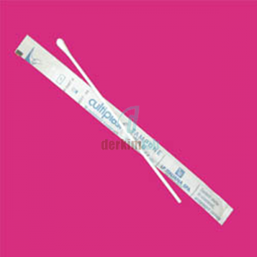 Eküvyon Çubuğu (Swab), Pamuk Uçlu, Plastik, Tek Tek Poşette, 100 Ad.