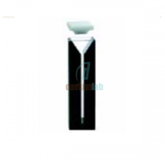 Mikro küvet, siyah gövdeli, kapaklı, Cam 50 mm Işık Yollu, 1.75 ml Hacim