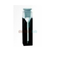 Mikro küvet, siyah gövdeli, şilifli kapaklı, Quartz 5 mm Işık Yollu, 0.35 ml Hacim