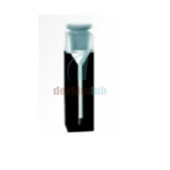 Mikro küvet, siyah gövdeli, şilifli kapaklı, Cam 30 mm Işık Yollu, 2.10 ml Hacim